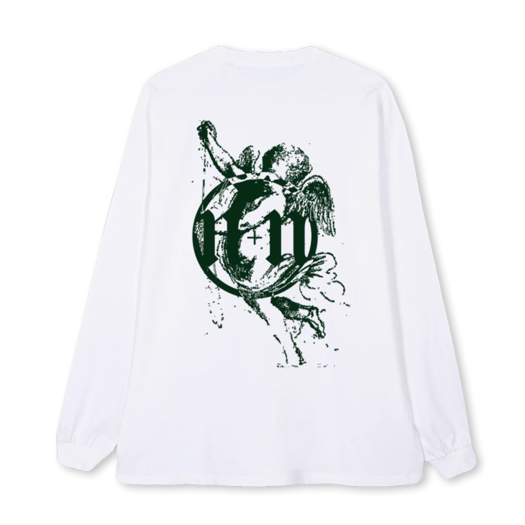 CUPIDBACKNNN White Oversized LS Tee. - Image 2