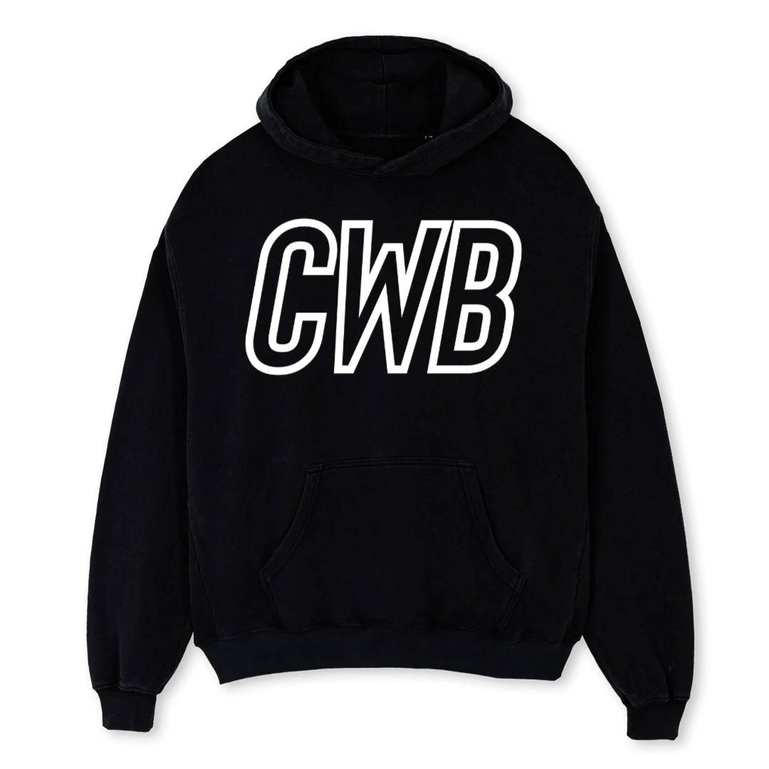 CWBHOODIEBLACK Black Oversized Hoodie.