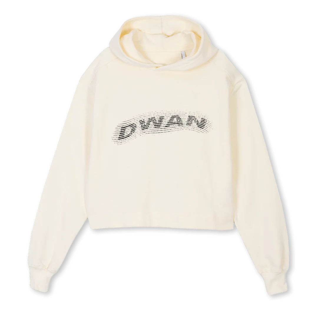 DAWNNNNNNNNN Cream Cropped Hoodie.