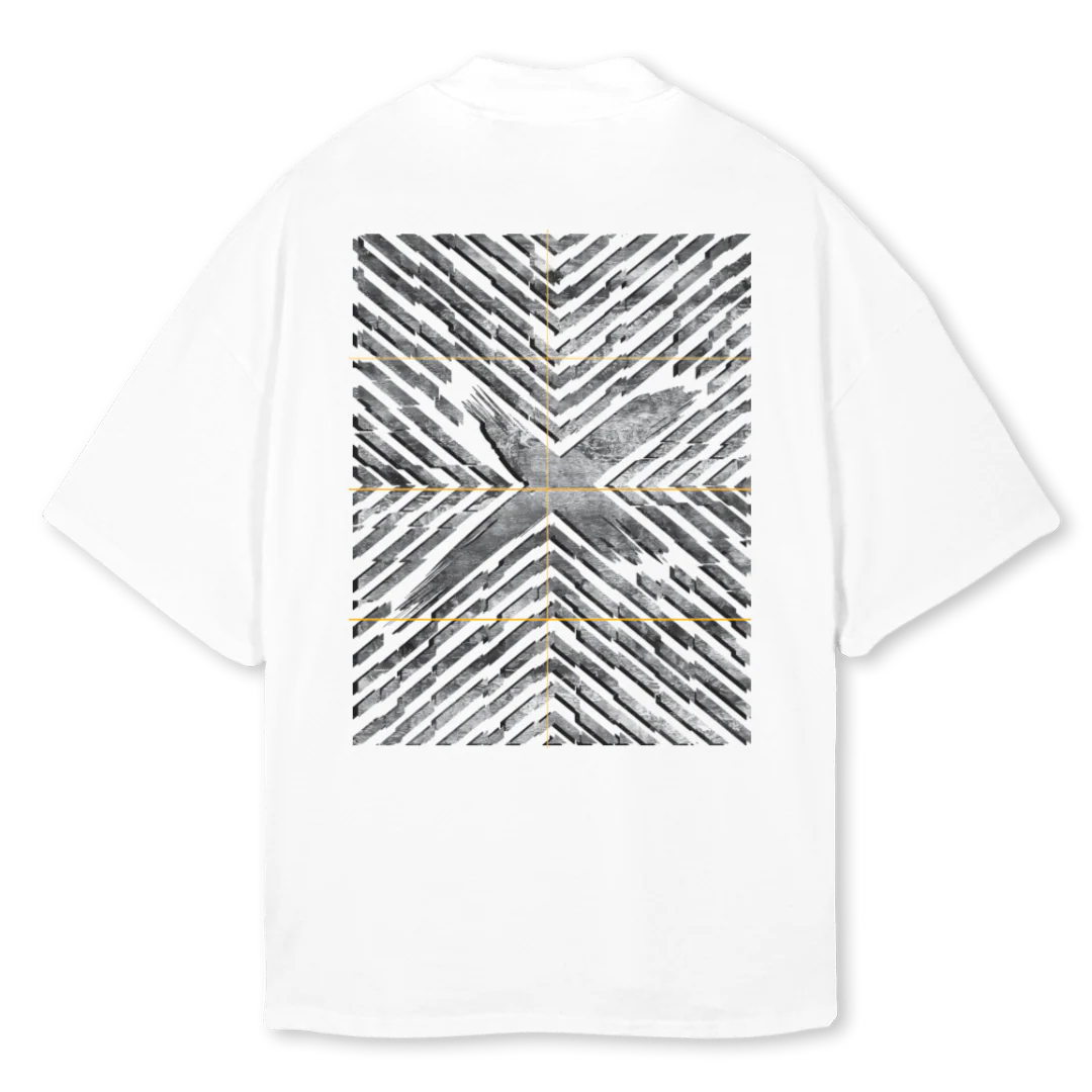 DEEMONZ White Oversized Mock Neck Tee. - Image 2