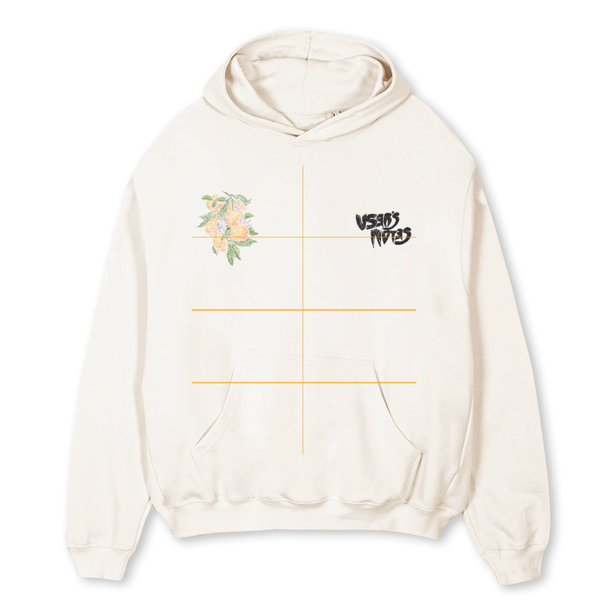 DELMARHOODIE Vintage White Oversized Hoodie.