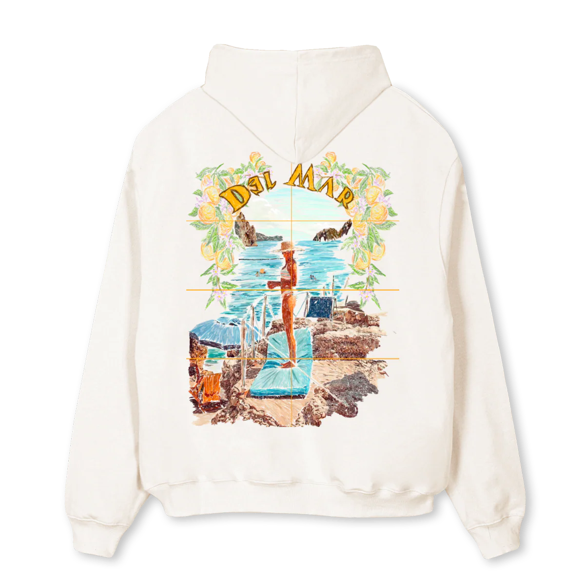 DELMARHOODIE Vintage White Oversized Hoodie. - Image 2