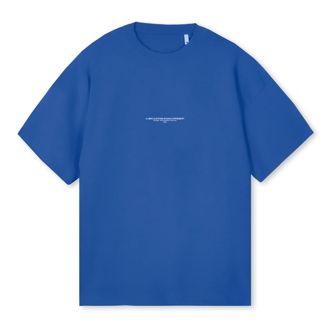 DENOYEZ BLUE Cobalt Blue Oversized Tee.