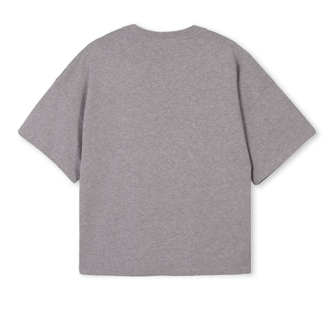 DESIG STUDI Grey Marl Oversized Boxy Tee. - Image 2