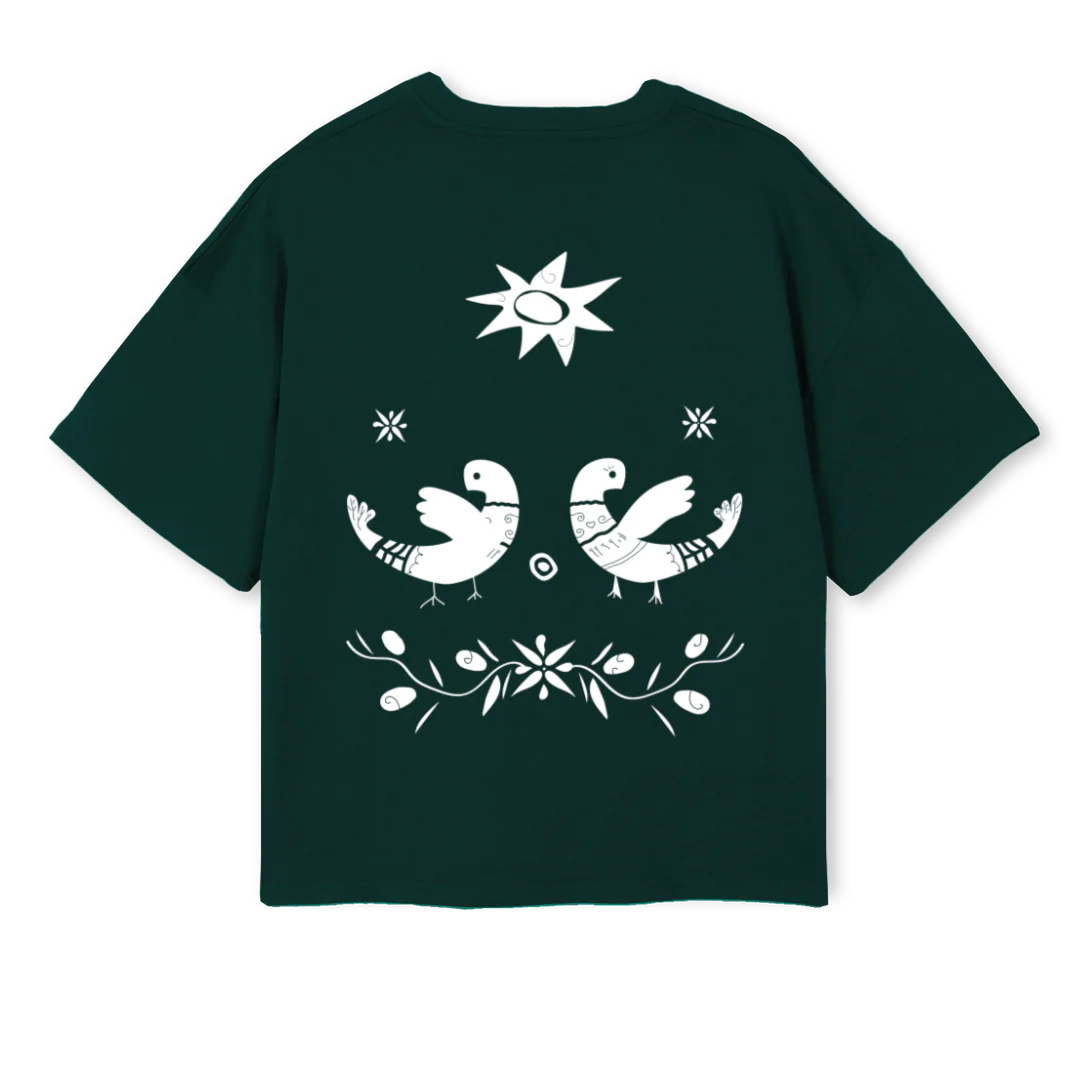 DIMDIVBIRDS Wild Green Oversized Boxy Tee. - Image 2