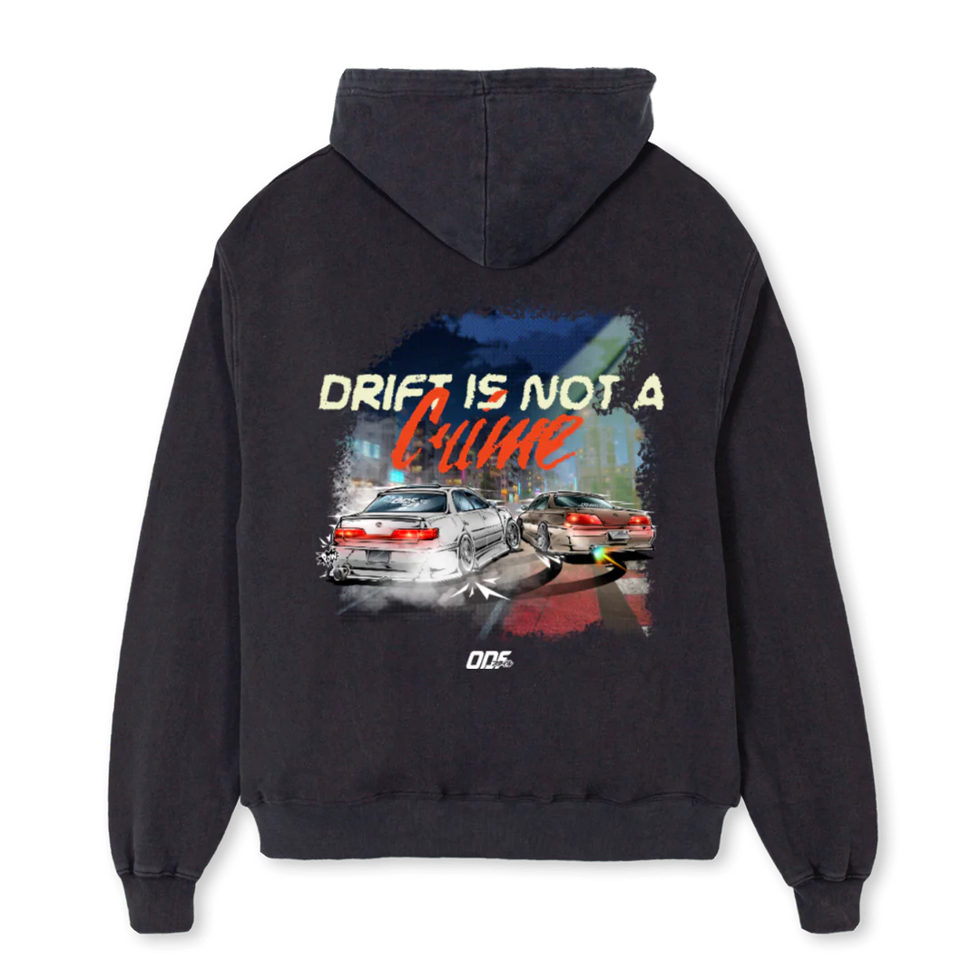 DINACVBH Vintage Black Oversized Zipped Hoodie. - Image 2