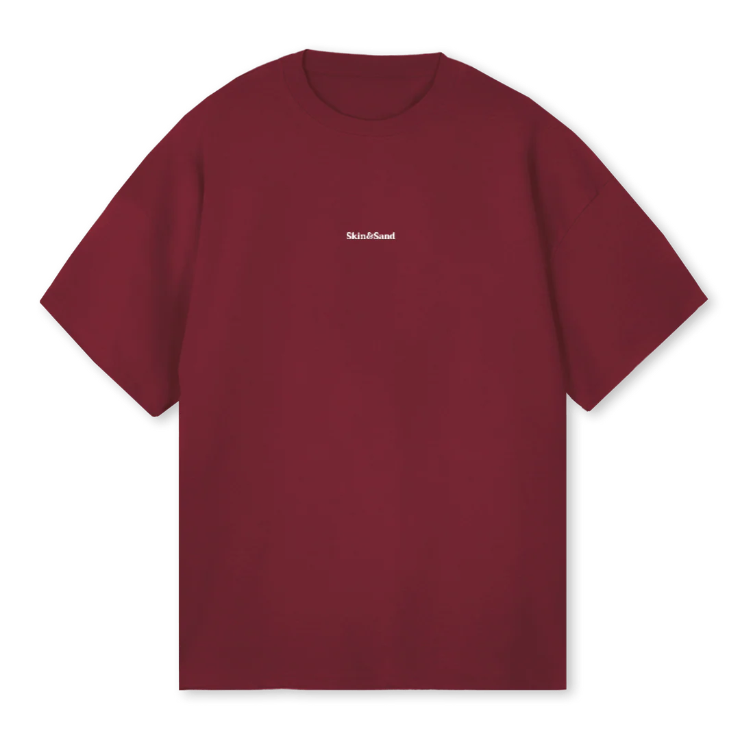 DISRUPTION Burgundy Oversized Tee.