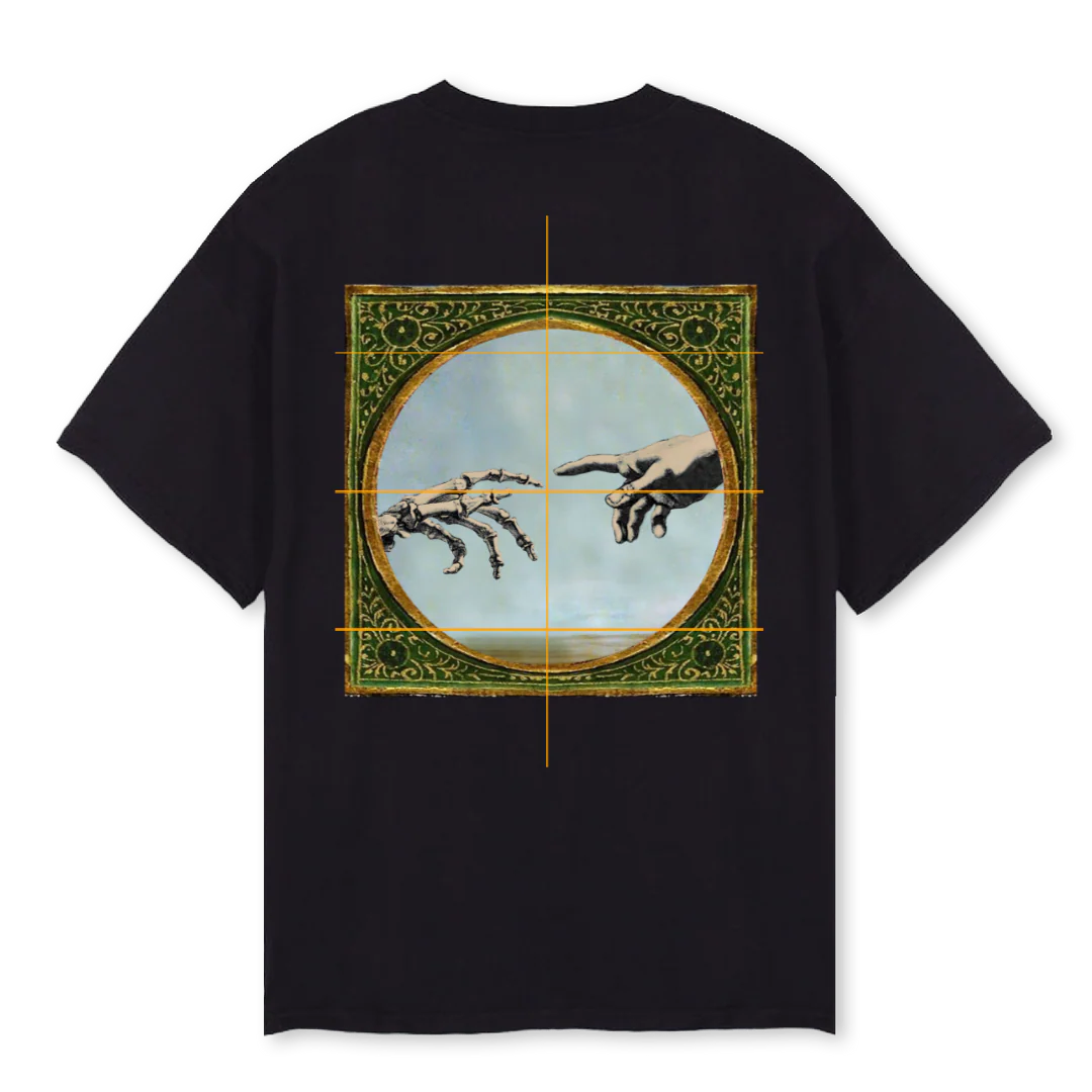 DIVINE TOUCH II Black Oversized Tee. - Image 2