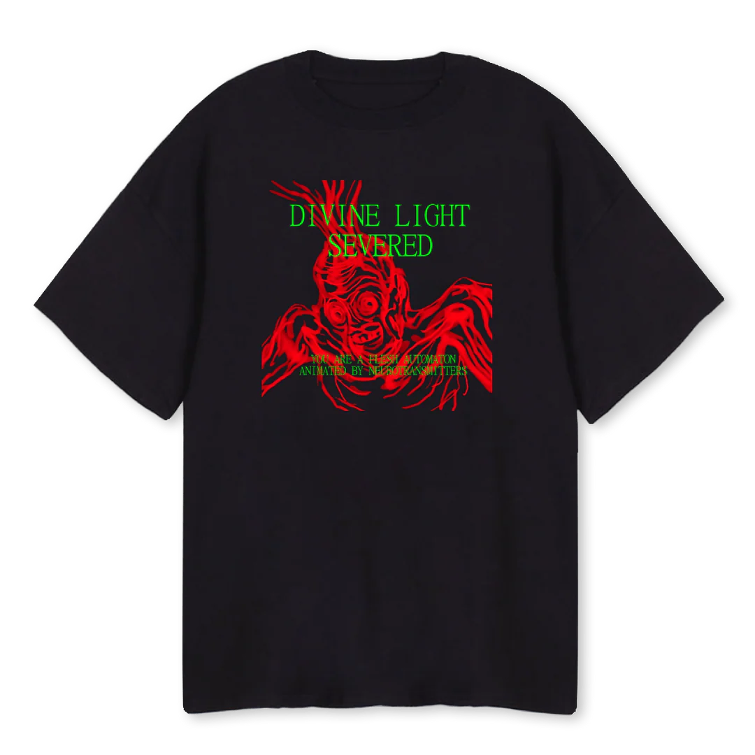 DIVINELIGHT Black Oversized Tee.