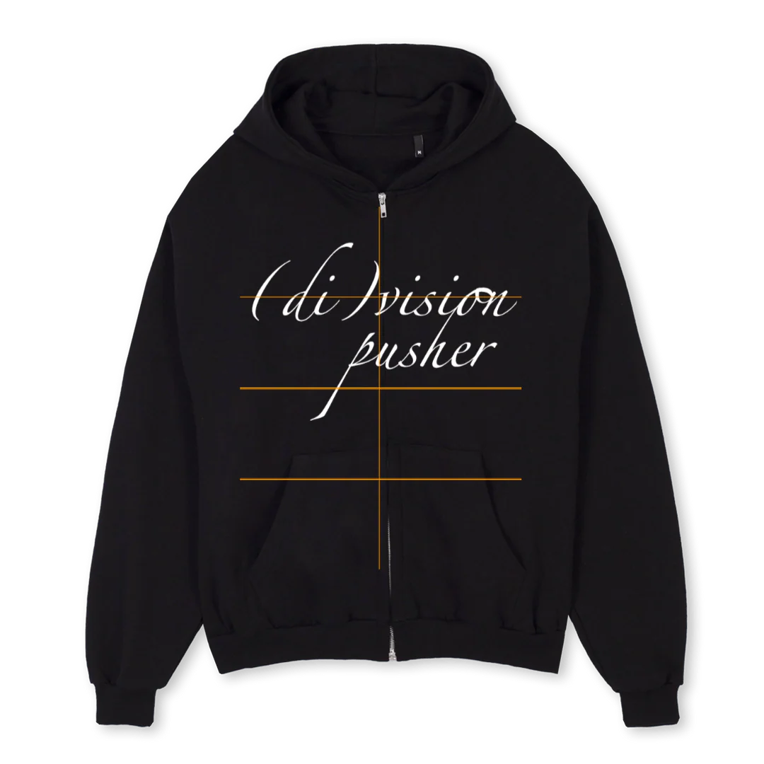 DIXNWRHOODIEONE Black Oversized Zipped Hoodie.