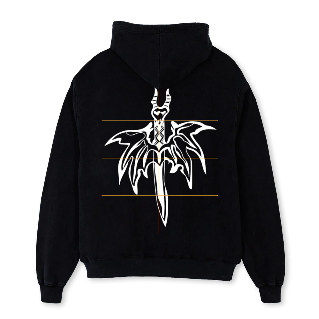 DIXNWRHOODIEONE Black Oversized Zipped Hoodie. - Image 2