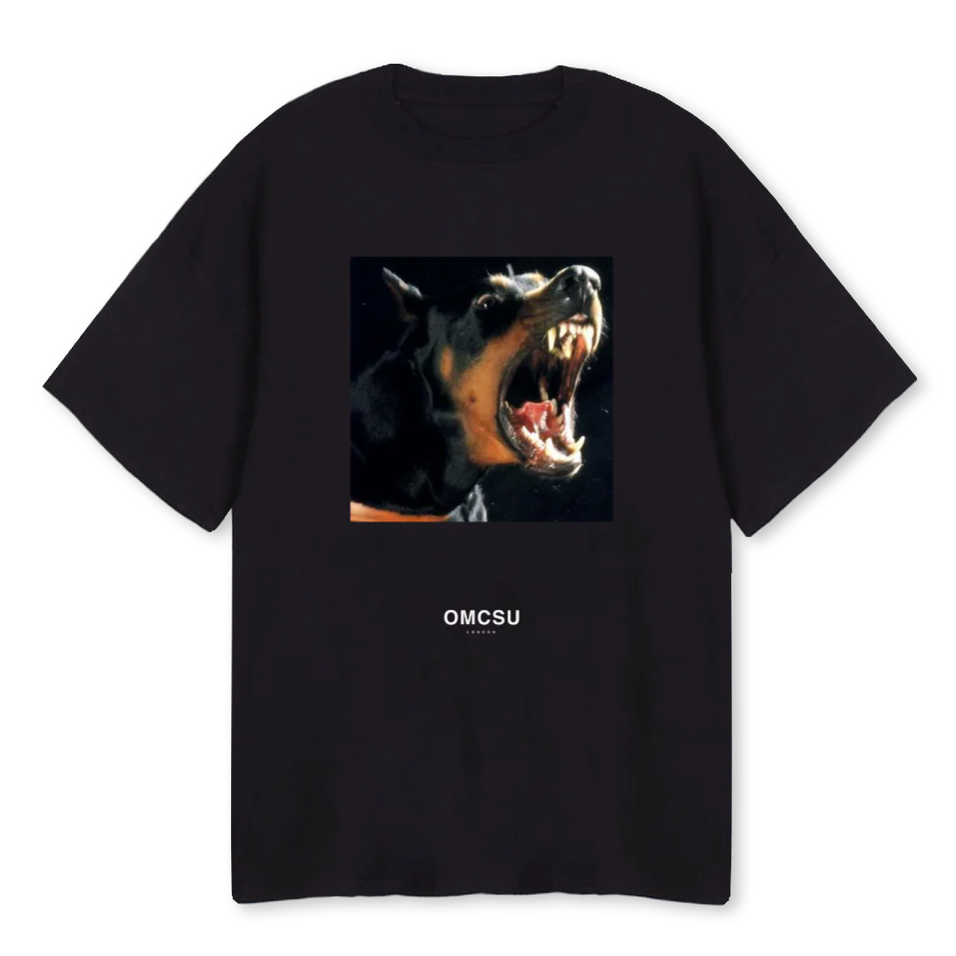 DOBER Black Oversized Tee.