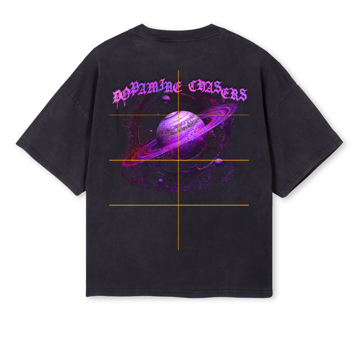 DOPAMINECHASERS Vintage Black Oversized Boxy Tee. - Image 2
