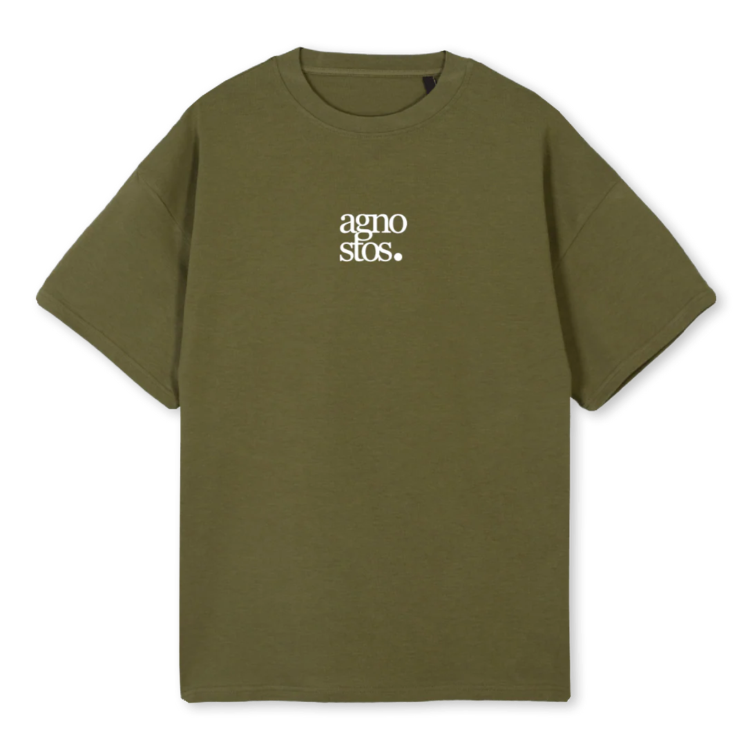 DOUBLE PRINT Kaki Oversized Tee.
