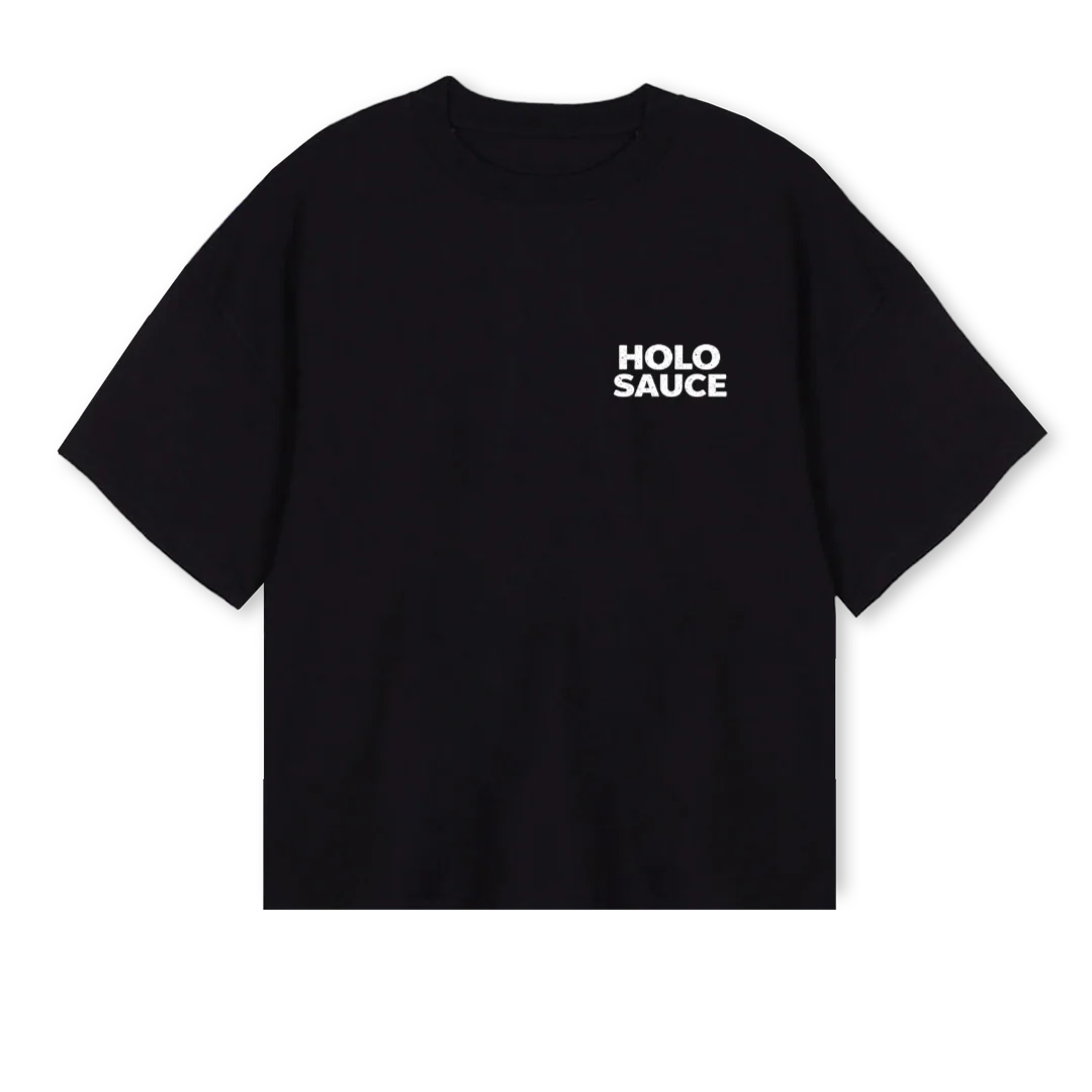 DRPO Black Oversized Boxy Tee.