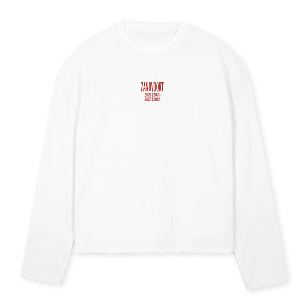 DRS MAKELAARS White Oversized Boxy LS Tee.