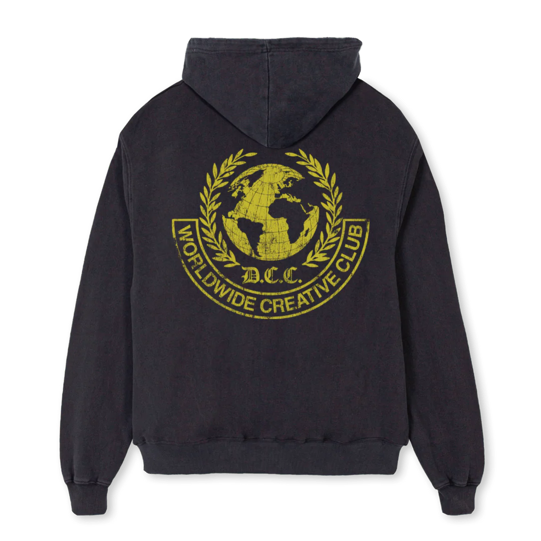 DTGWWCC  Vintage Black Oversized Zipped Hoodie. - Image 2