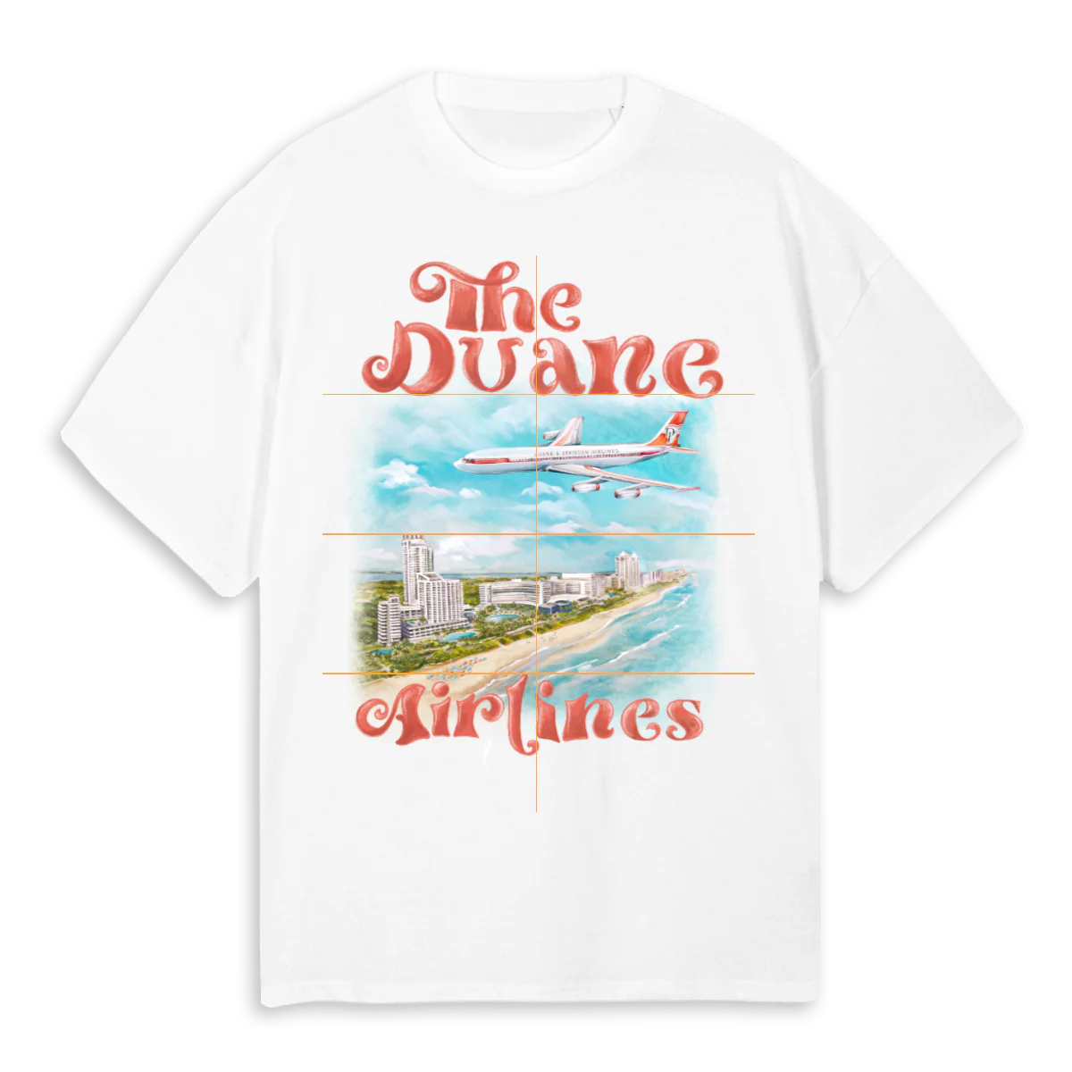 DUANE AIRLINES White Oversized Tee.
