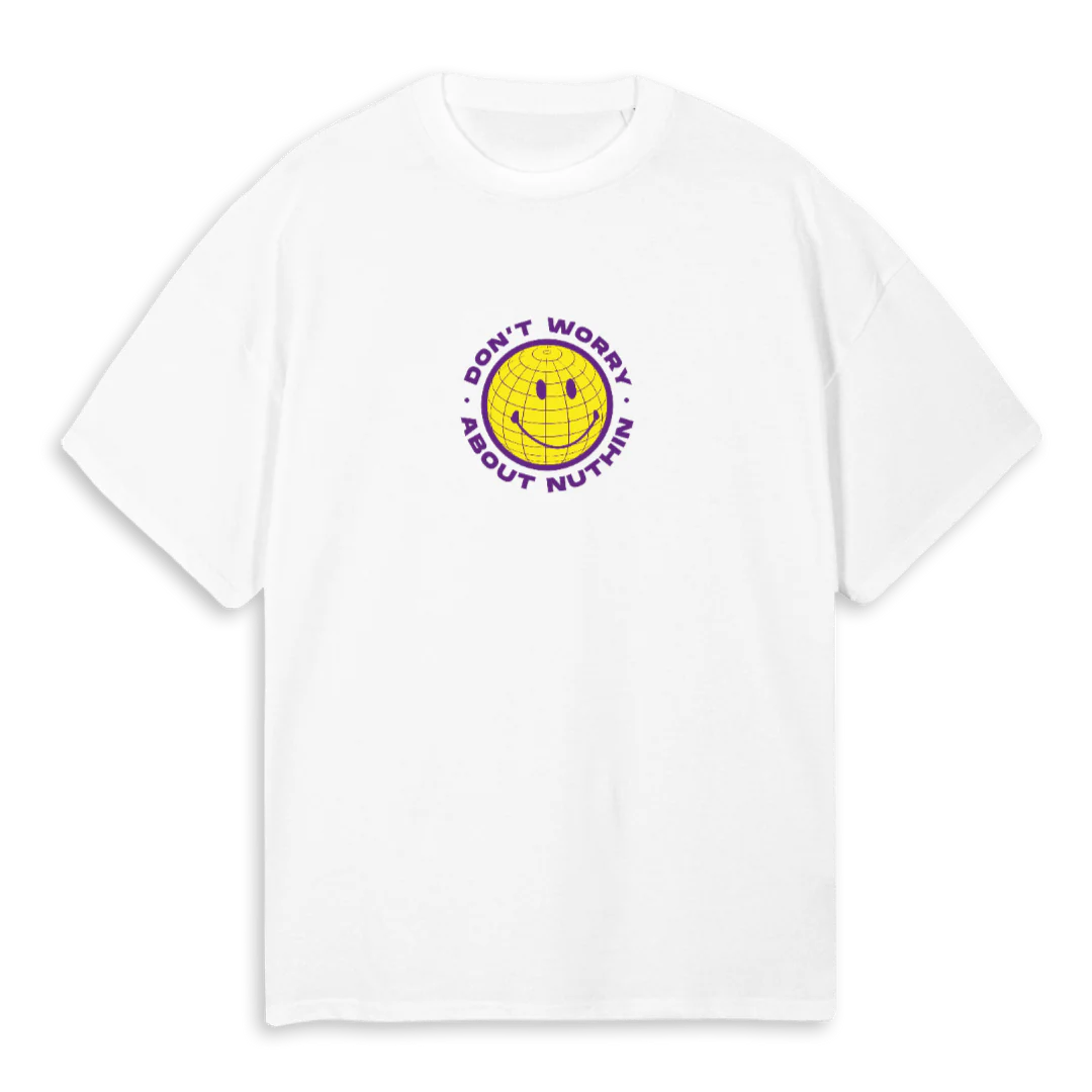 DWANN White Oversized Tee.