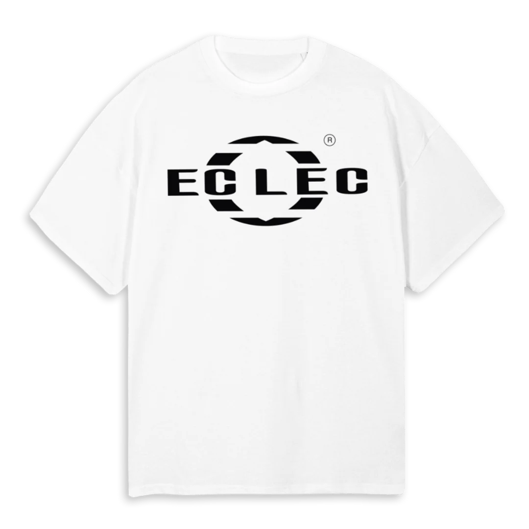 ECLEC  White Oversized Tee.