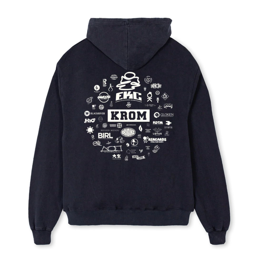 EKCHOODTWENTYSIX Vintage Black Oversized Hoodie. - Image 2