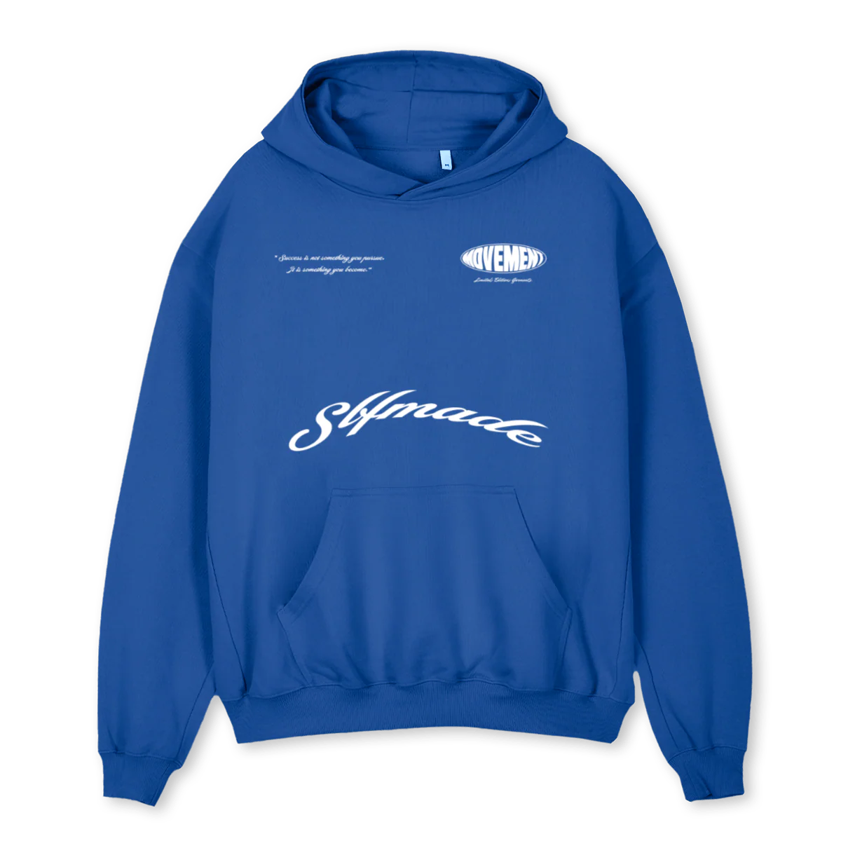 ELEGANCEHOODIEBLUE Cobalt Blue Oversized Hoodie.