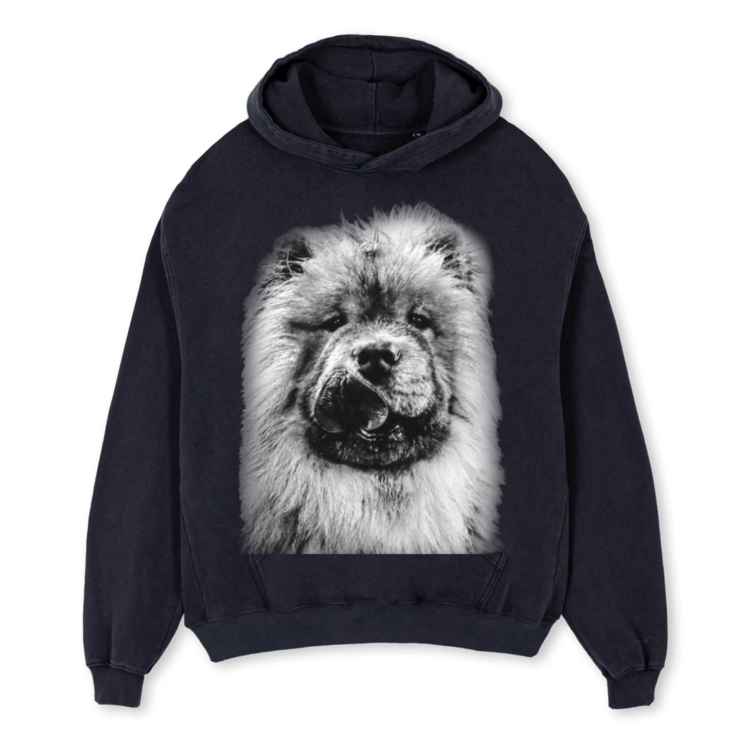 ELVISHOODIEBLACK Vintage Black Oversized Hoodie.