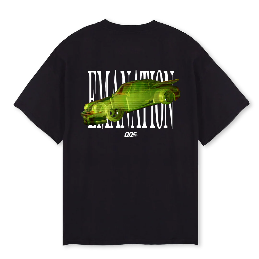 EMANATION Black Oversized Tee. - Image 2