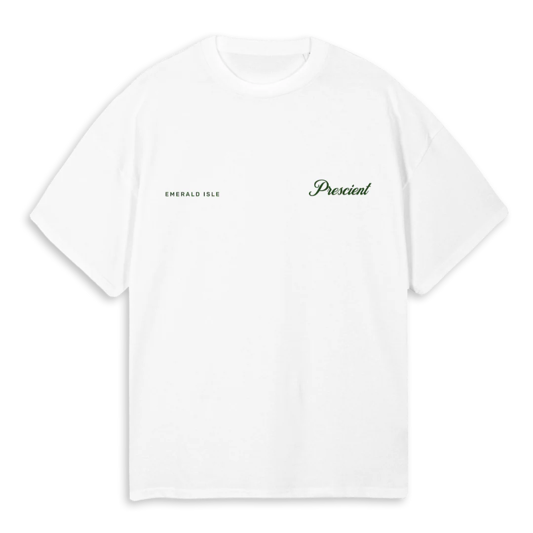EMERALD  White Oversized Tee.