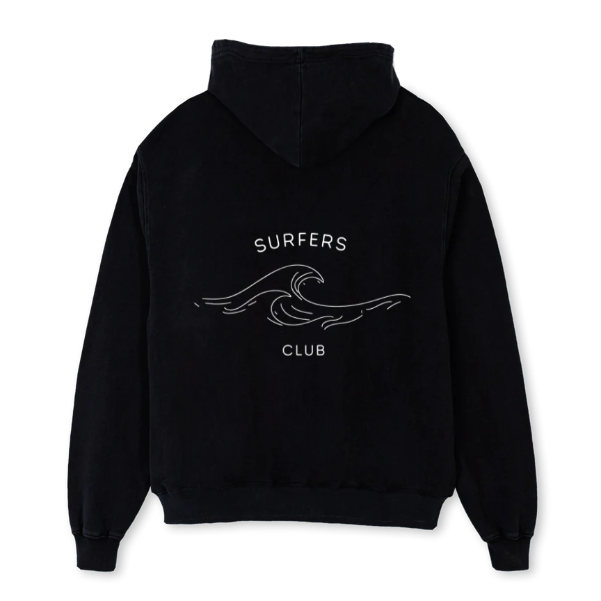 ENDLESS WAVE Black Oversized Hoodie. - Image 2