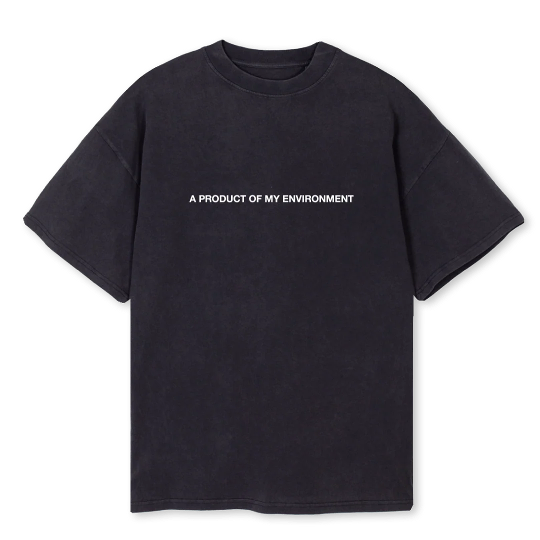 ENVIRONMENTTEE Vintage Black Oversized Tee.