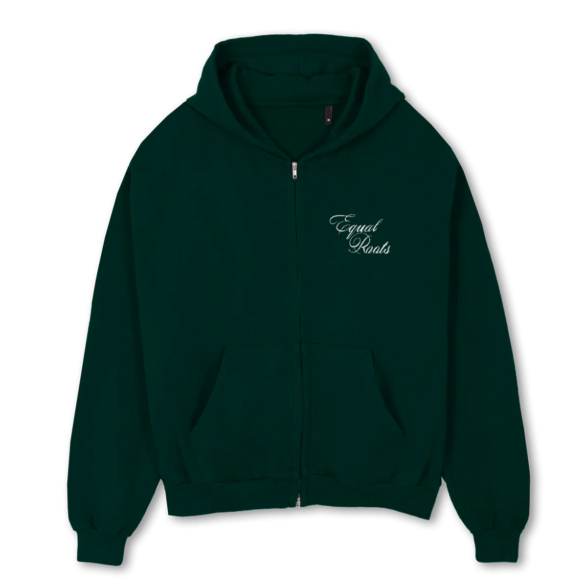 EQRTSHOODIEFINALONE Wild Green Oversized Zipped Hoodie.