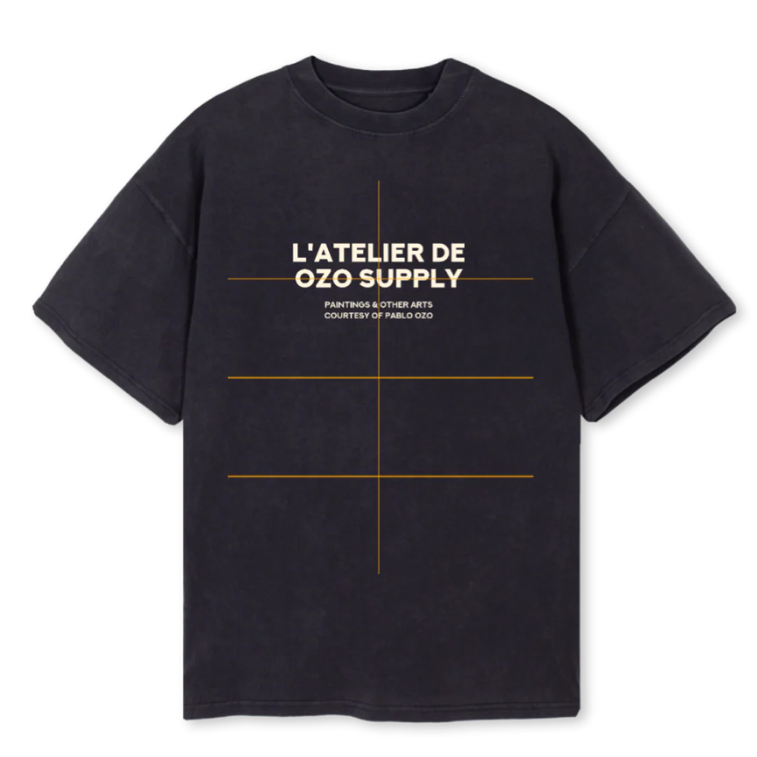 EROSPSYCHE Vintage Black Oversized Tee.