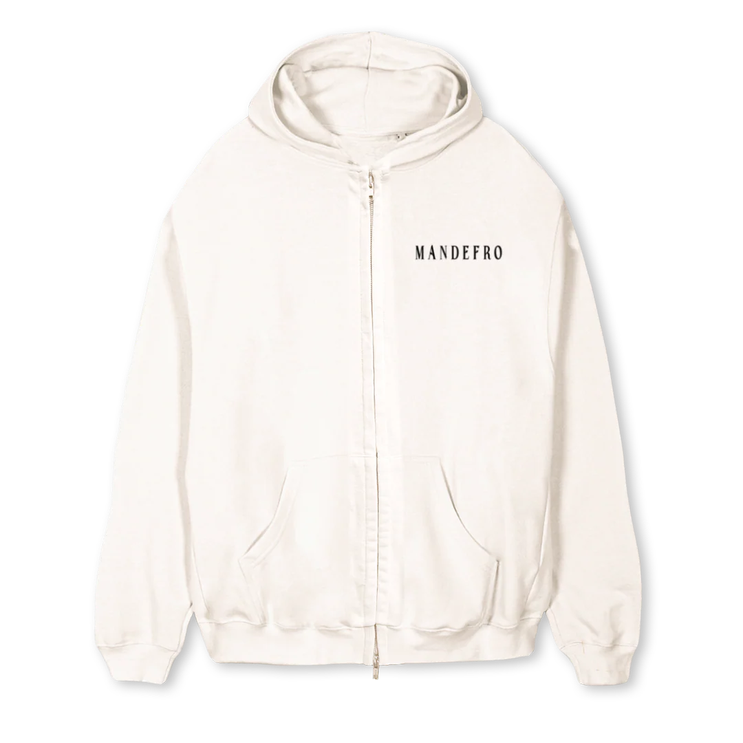 MARK_VW Vintage White Regular Zipped Hoodie