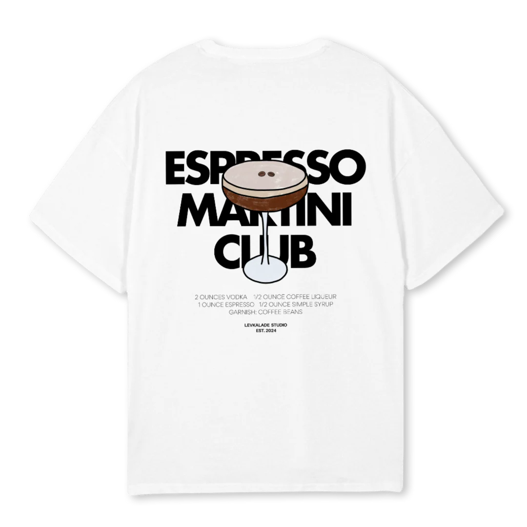 ESPRESSOMARTINI White Oversized Tee. - Image 2