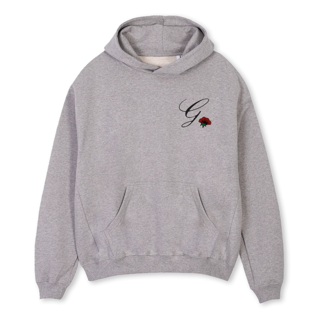 ESSENTIELHOODIE Grey Marl Oversized Hoodie.
