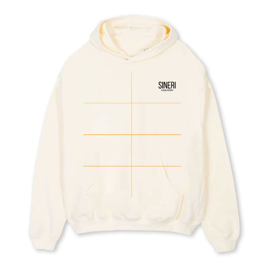 EXC EDTN HOODED BLK Cream Oversized Hoodie.