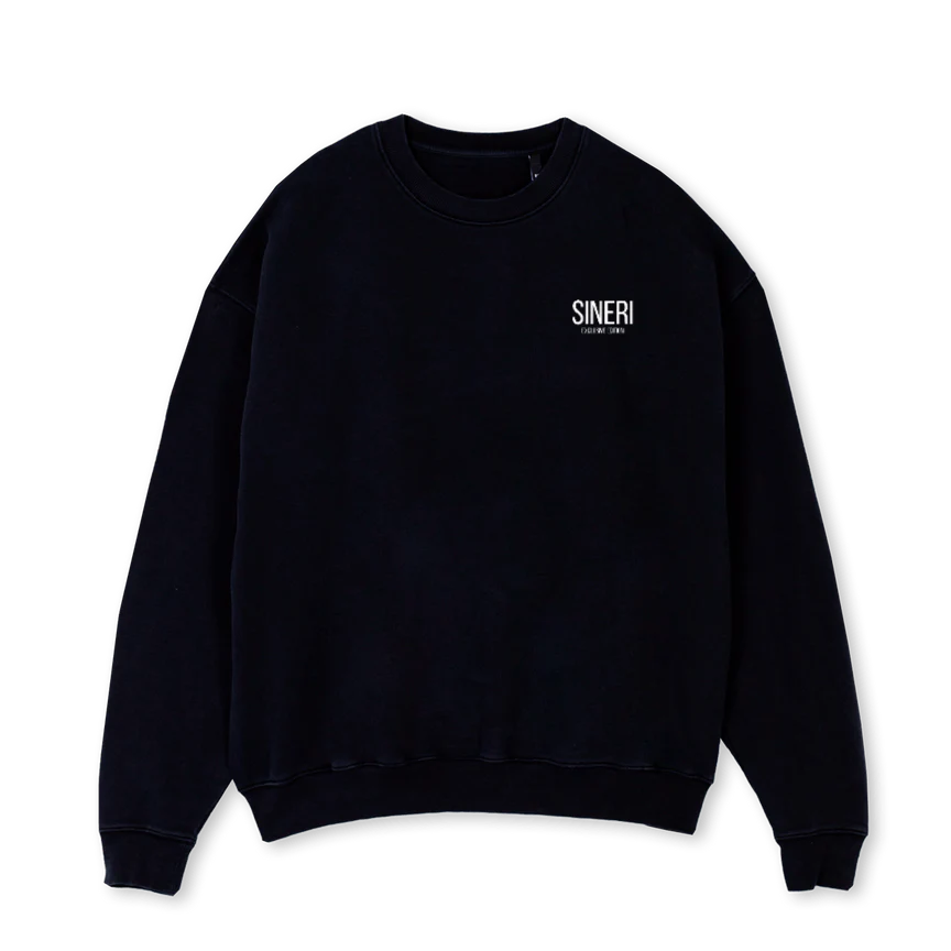 EXC EDTN SW SHIRT  Black Oversized Crewneck Sweater.