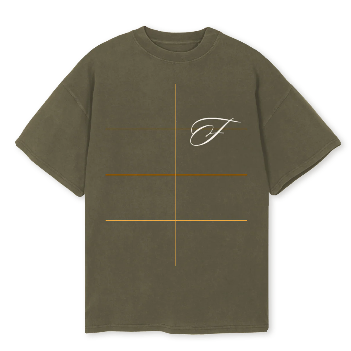 F Vintage Olive Oversized Tee.
