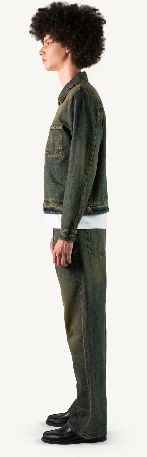 Faded Burn Storm Blue Loose Fit Jeans. - Image 16