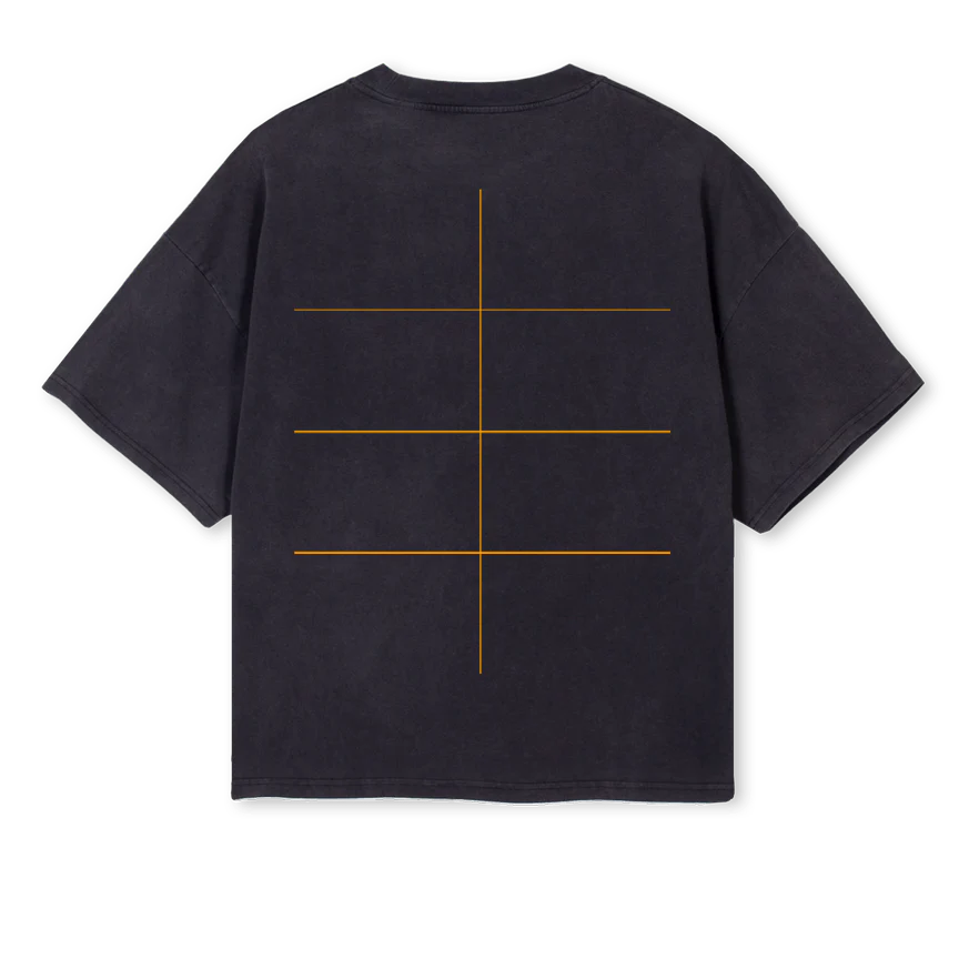 FADED  Vintage Black Oversized Boxy Tee. - Image 2