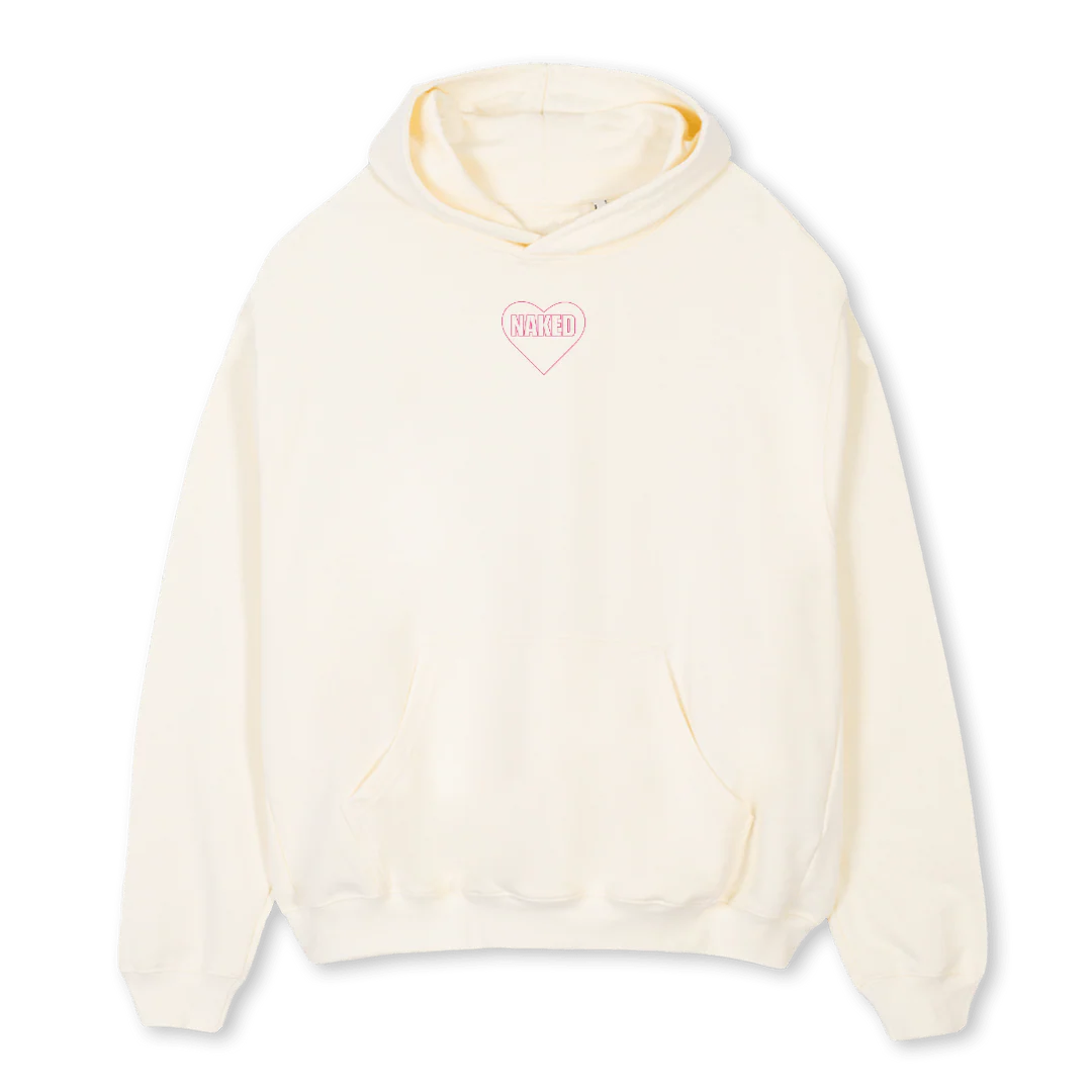 FAKELOVE Cream Oversized Hoodie.
