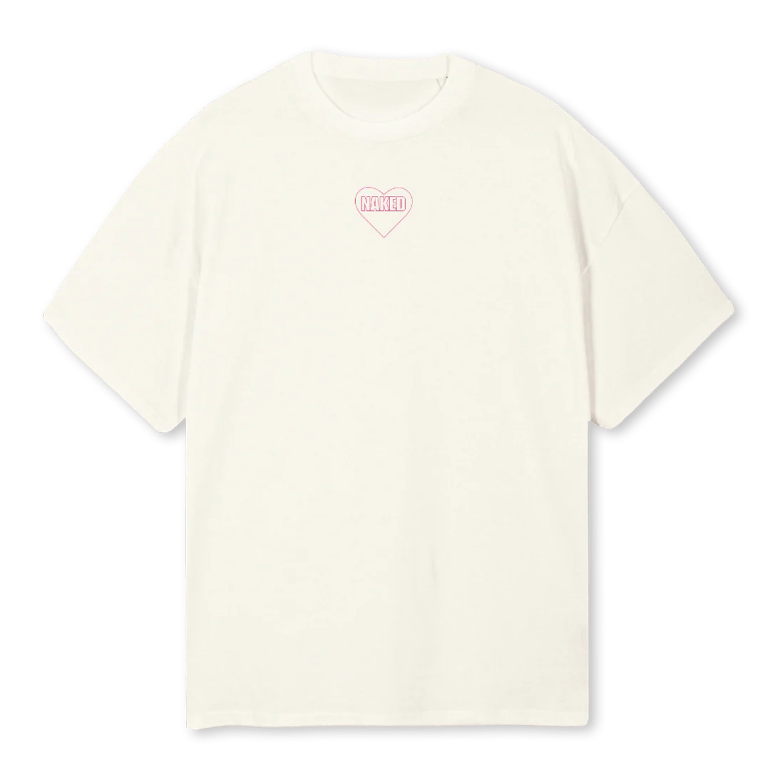 FAKELOVE SHIRT Cream Oversized Tee.
