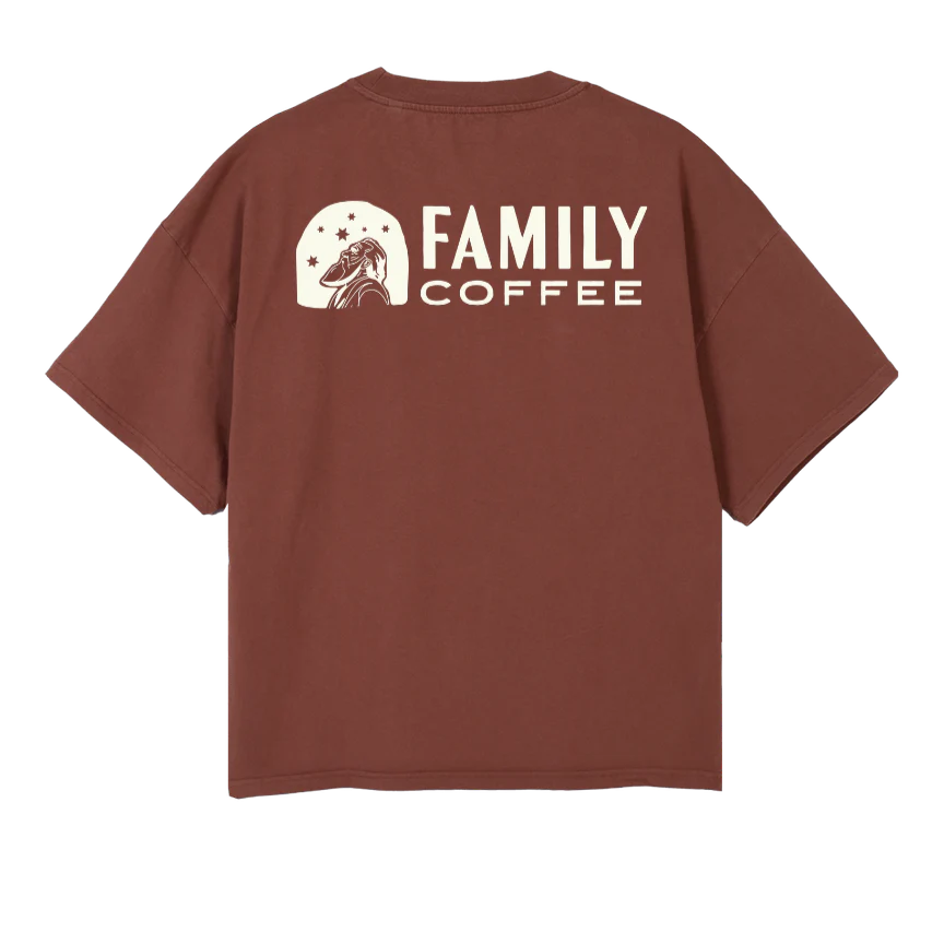 FAMILYCOFFEEBROWN Vintage Brown Oversized Boxy Tee. - Image 2