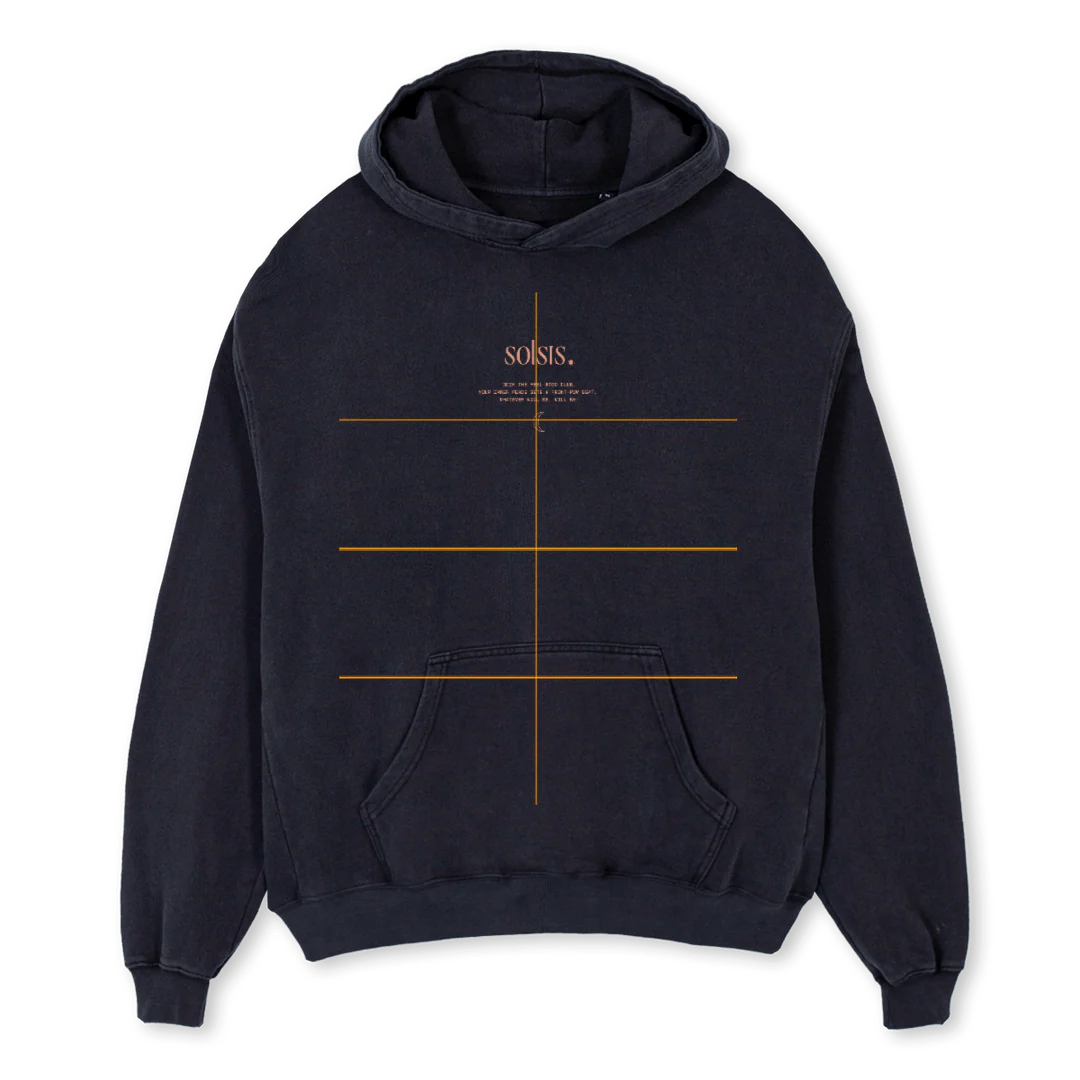 FBVBLK Vintage Black Oversized Hoodie.
