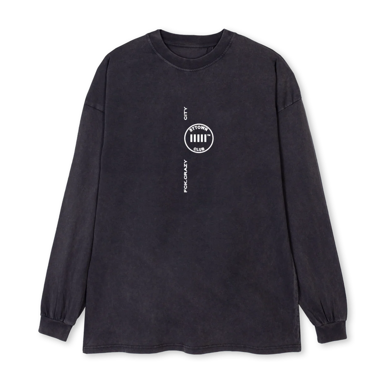 FCKCITYBLACK Vintage Black Oversized LS Tee.
