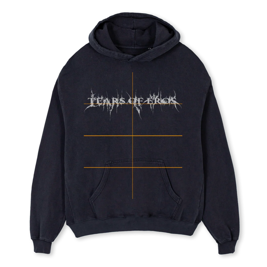 FDGFDGFZG Vintage Black Oversized Hoodie.
