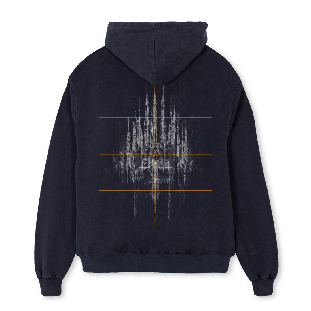 FDGFDGFZG Vintage Black Oversized Hoodie. - Image 2