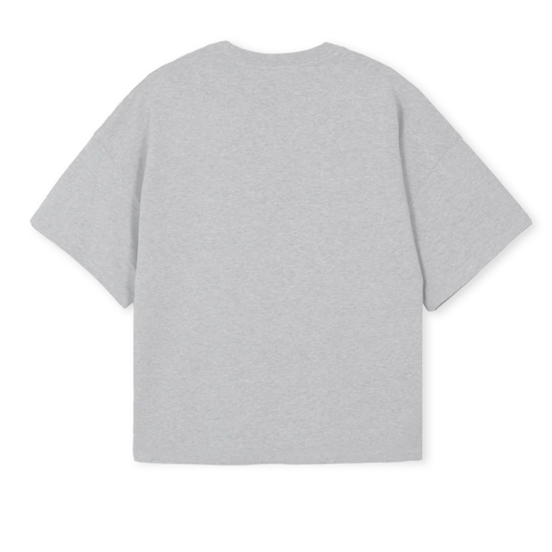 FILMCORSO Light Grey Marl Oversized Boxy Tee. - Image 2