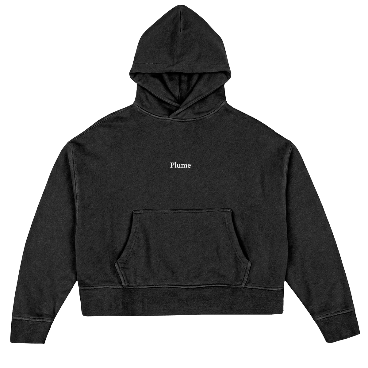 FINALBLACKSAMPLE Vintage Black Oversized Boxy Hoodie.